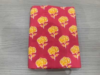 Cotton Hand Work Suit with Chiffon Dupatta