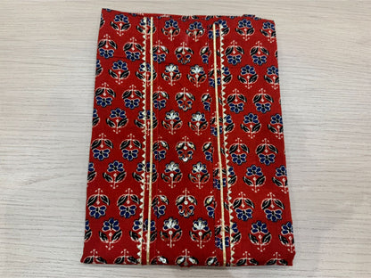 Cotton Hand Work Suit with Chiffon Dupatta