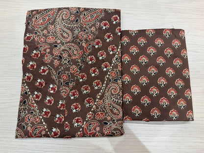 Cotton Hand Work Suit with Chiffon Dupatta