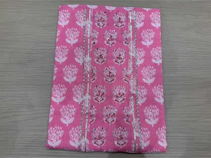 Cotton Hand Work Suit with Chiffon Dupatta