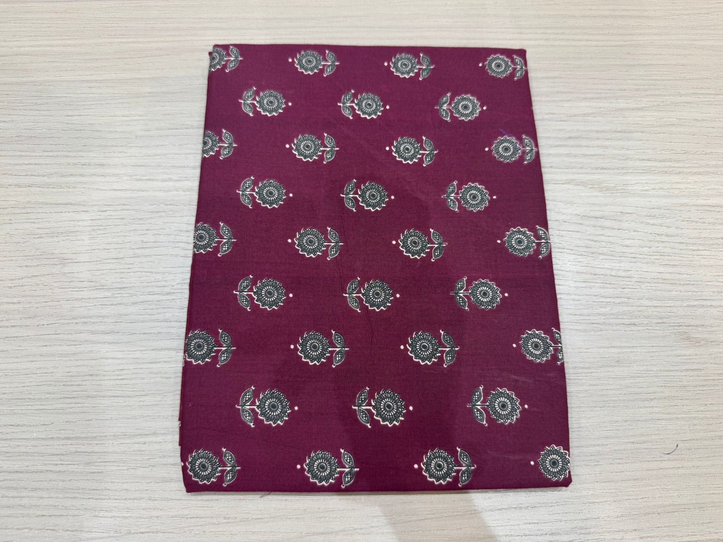 Cotton Hand Work Suit with Chiffon Dupatta