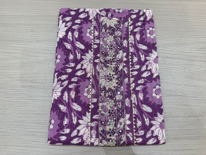 Cotton Hand Work Suit with Chiffon Dupatta