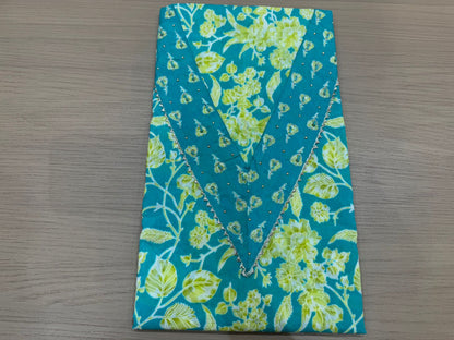 Cotton Hand Work Suit with Chiffon Dupatta