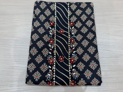 Cotton Hand Work Suit with Chiffon Dupatta