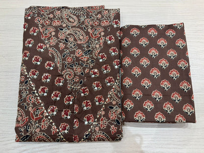 Cotton Hand Work Suit with Chiffon Dupatta