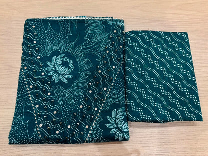 Cotton Hand Work Suit with Chiffon Dupatta