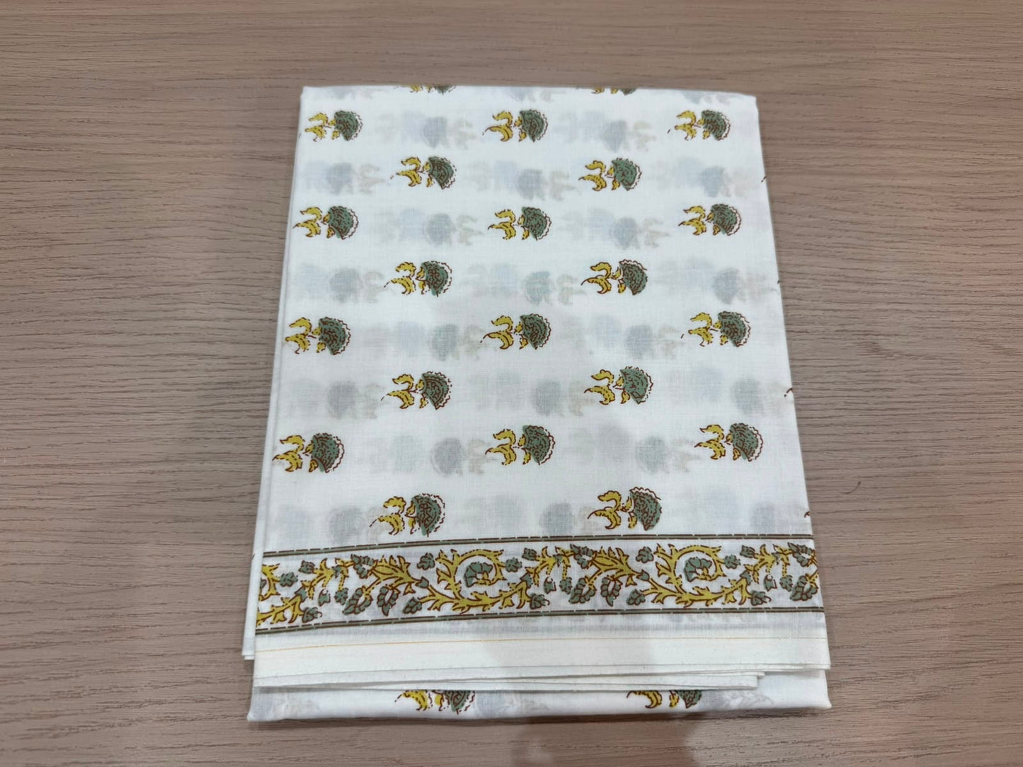 Cotton Hand Work Suit with Chiffon Dupatta