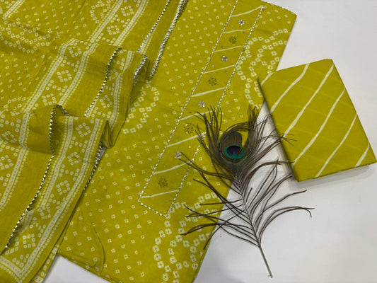 Cotton Embroidery Suit with Cotton Dupatta
