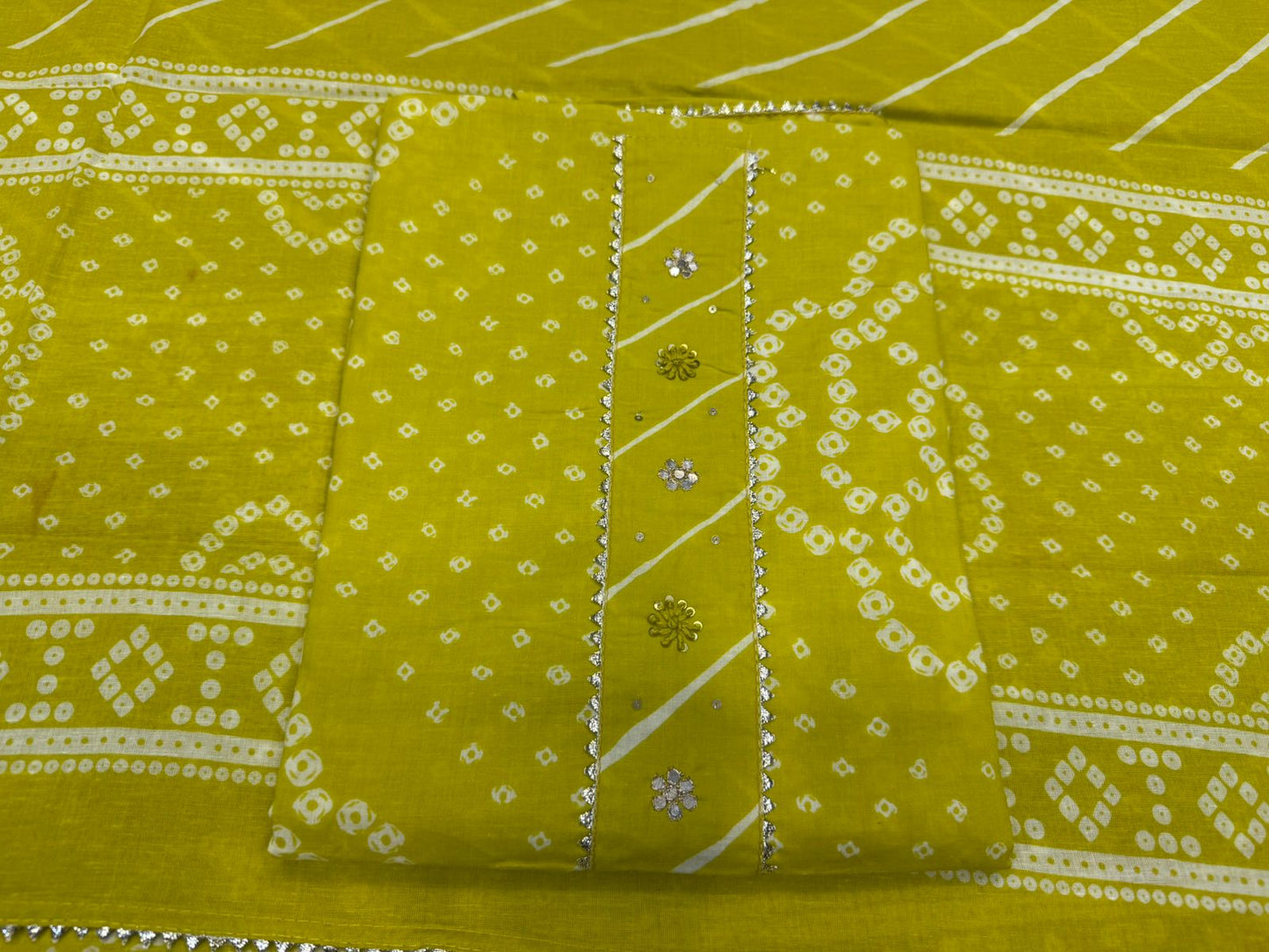 Cotton Embroidery Suit with Cotton Dupatta