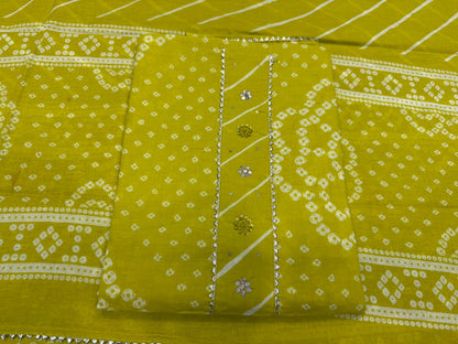 Cotton Embroidery Suit with Cotton Dupatta