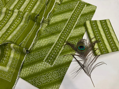 Cotton Embroidery Suit with Cotton Dupatta