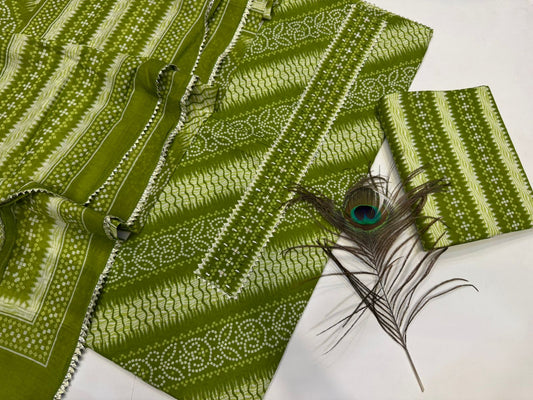 Cotton Embroidery Suit with Cotton Dupatta
