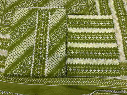 Cotton Embroidery Suit with Cotton Dupatta