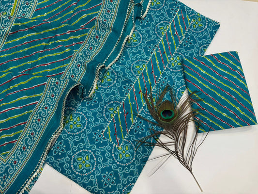 Cotton Embroidery Suit with Cotton Dupatta