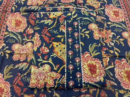 Cotton Embroidery Suit with Cotton Dupatta