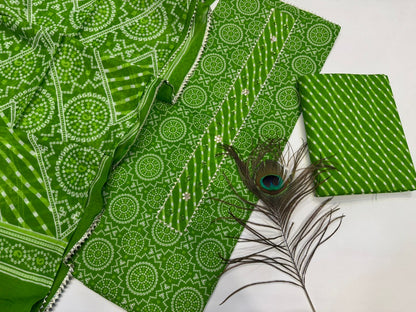 Cotton Embroidery Suit with Cotton Dupatta