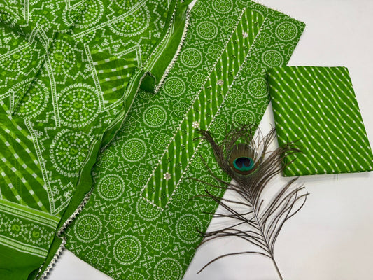Cotton Embroidery Suit with Cotton Dupatta