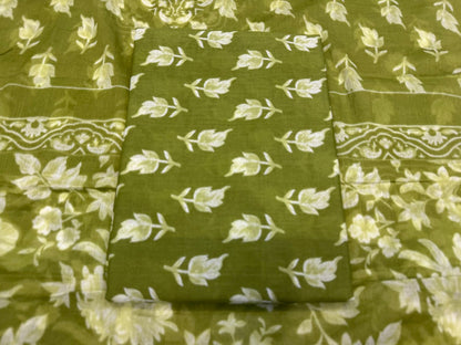 Cotton Embroidery Suit with Cotton Dupatta