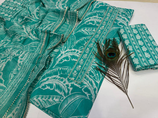 Cotton Embroidery Suit with Cotton Dupatta