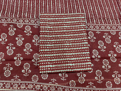 Cotton Embroidery Suit with Cotton Dupatta