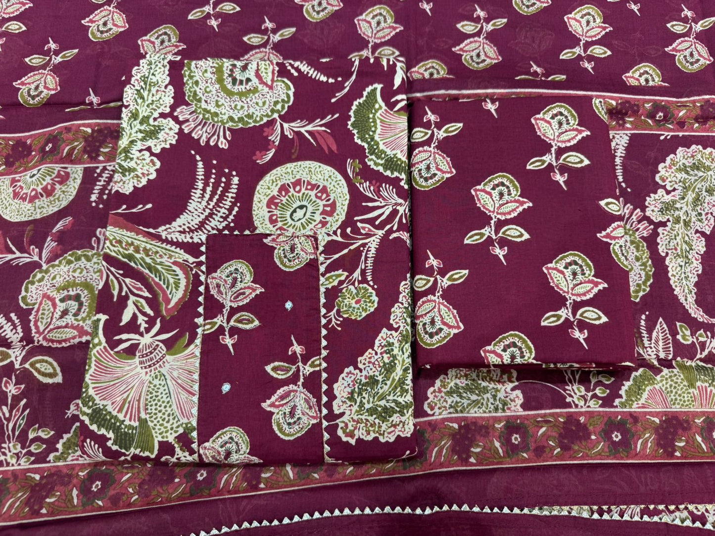 Cotton Embroidery Suit with Cotton Dupatta