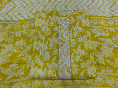 Cotton Embroidery Suit with Cotton Dupatta