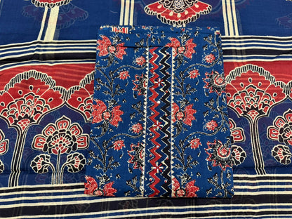 Cotton Embroidery Suit with Cotton Dupatta