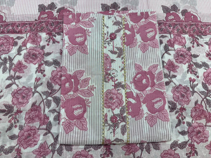 Cotton Embroidery Suit with Cotton Dupatta