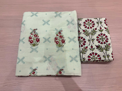 Cotton Embroidery Suit with Mul Mul Dupatta