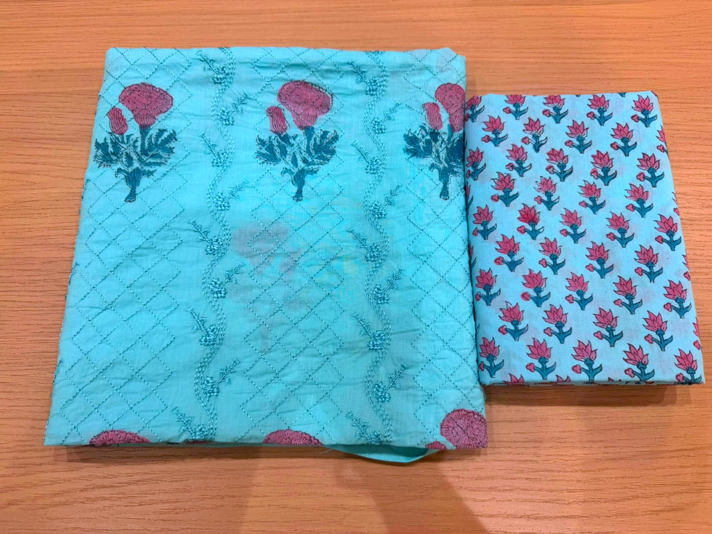 Cotton Embroidery Suit with Mul Mul Dupatta