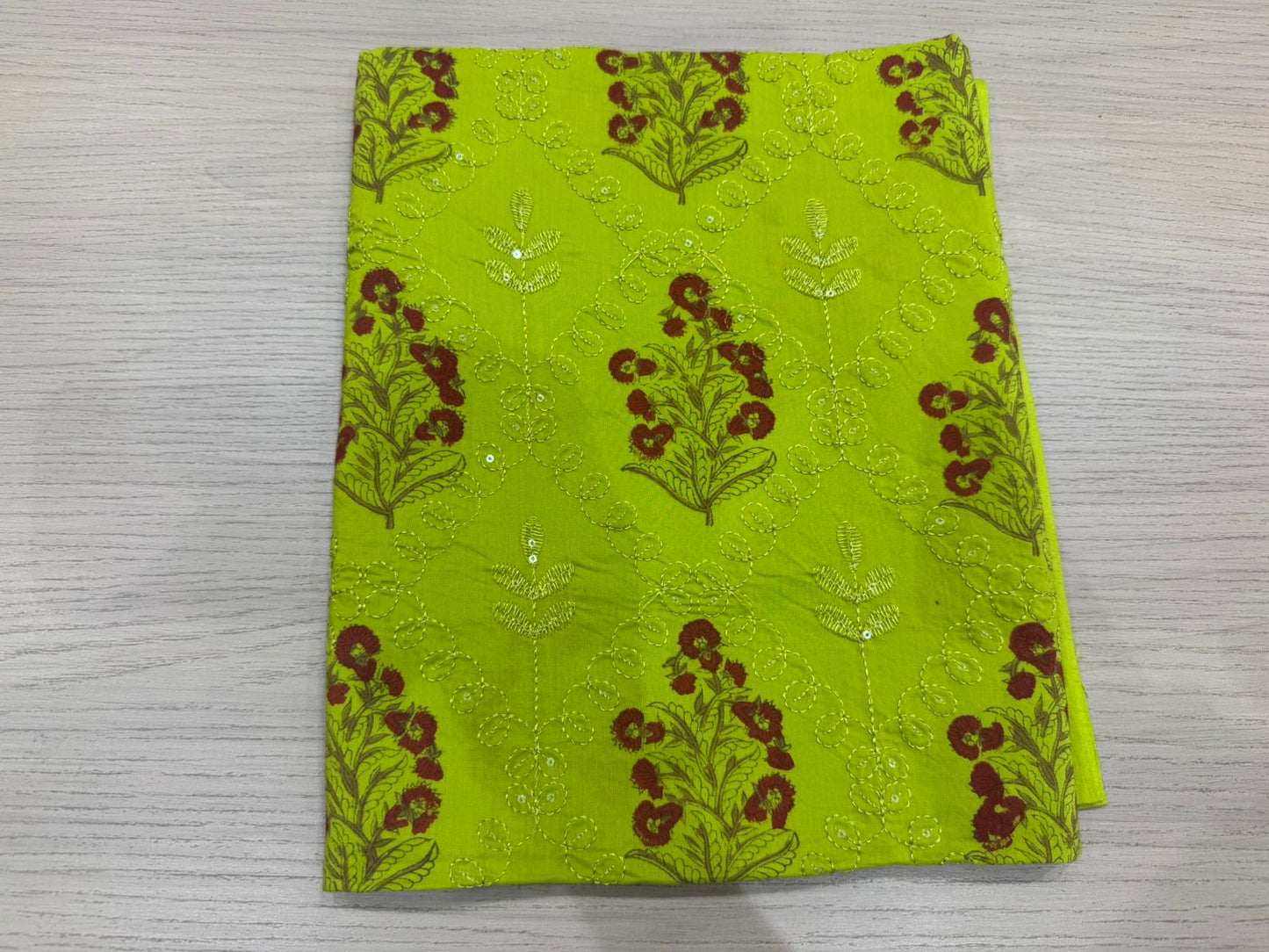 Cotton Embroidery Suit with Mul Mul Dupatta