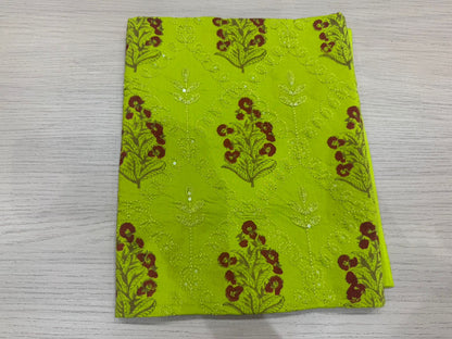 Cotton Embroidery Suit with Mul Mul Dupatta