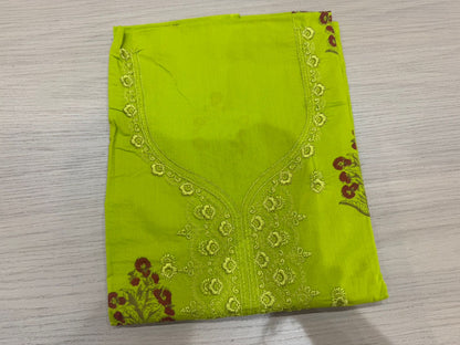 Cotton Embroidery Suit with Mul Mul Dupatta