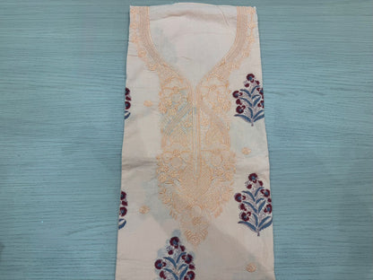 Cotton Embroidery Suit with Mul Mul Dupatta
