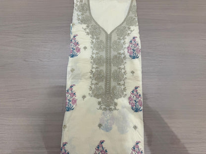 Cotton Embroidery Suit with Mul Mul Dupatta