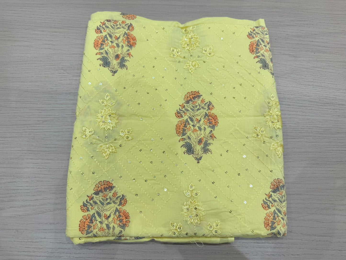 Cotton Embroidery Suit with Mul Mul Dupatta