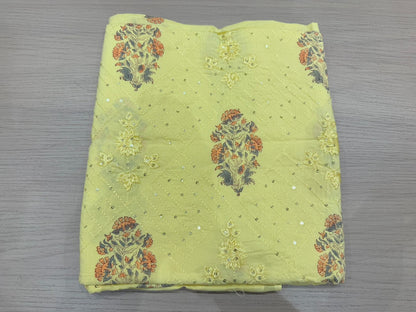 Cotton Embroidery Suit with Mul Mul Dupatta
