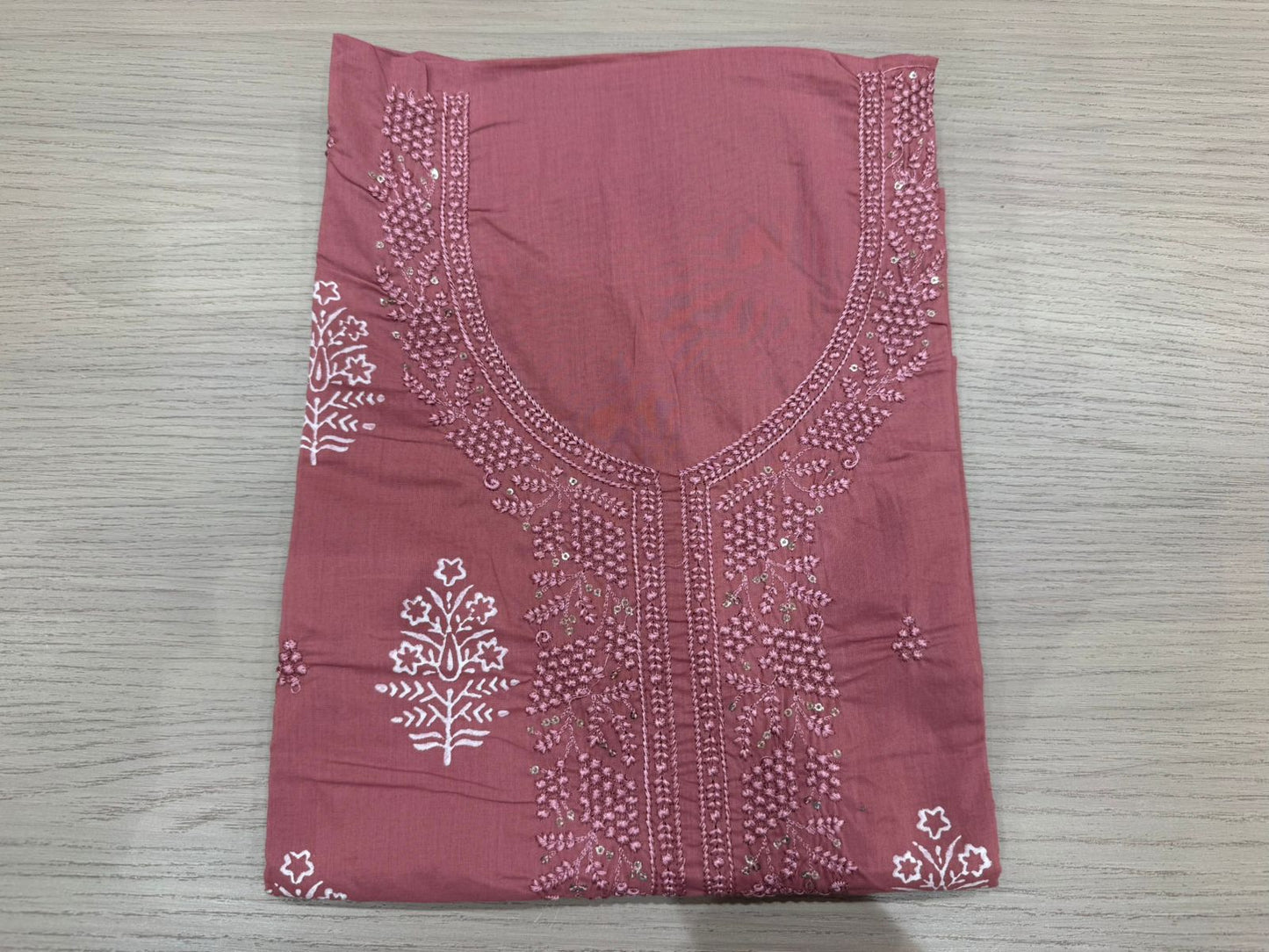 Cotton Embroidery Suit with Mul Mul Dupatta