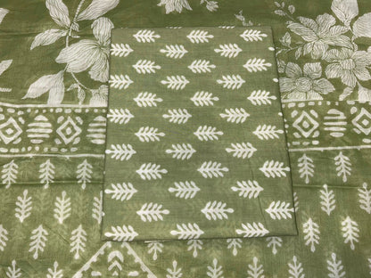 Cotton Embroidery Suit with Cotton Dupatta