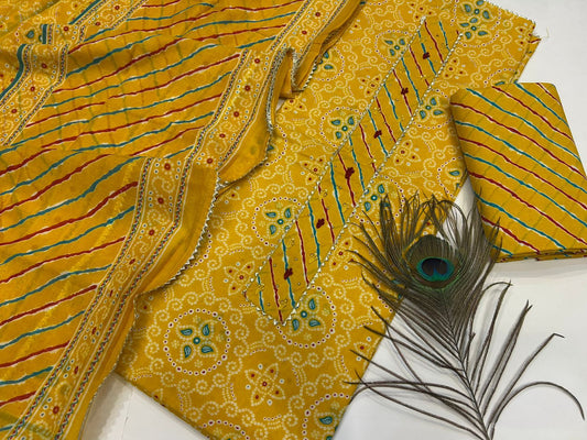 Cotton Embroidery Suit with Cotton Dupatta