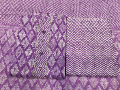 Cotton Embroidery Suit with Cotton Dupatta