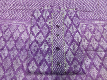 Cotton Embroidery Suit with Cotton Dupatta
