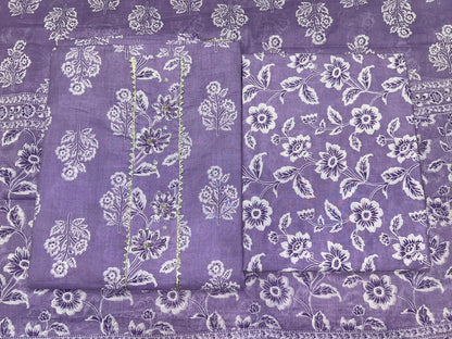 Cotton Embroidery Suit with Cotton Dupatta