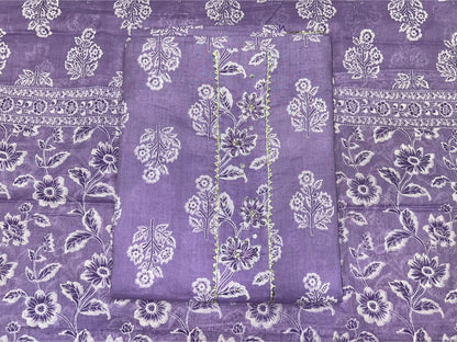 Cotton Embroidery Suit with Cotton Dupatta