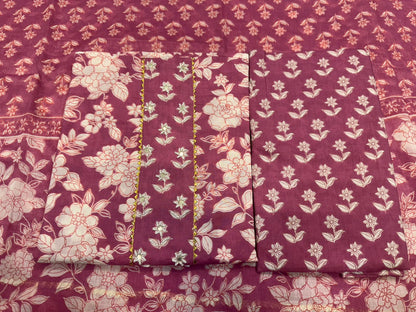 Cotton Embroidery Suit with Cotton Dupatta
