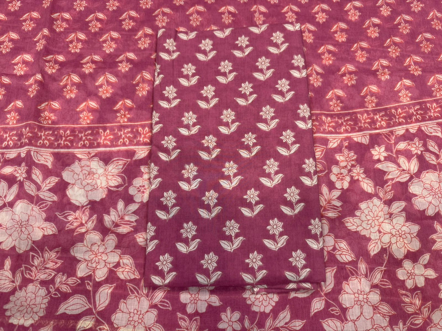 Cotton Embroidery Suit with Cotton Dupatta