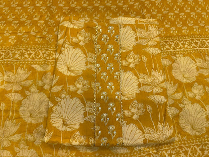 Cotton Embroidery Suit with Cotton Dupatta