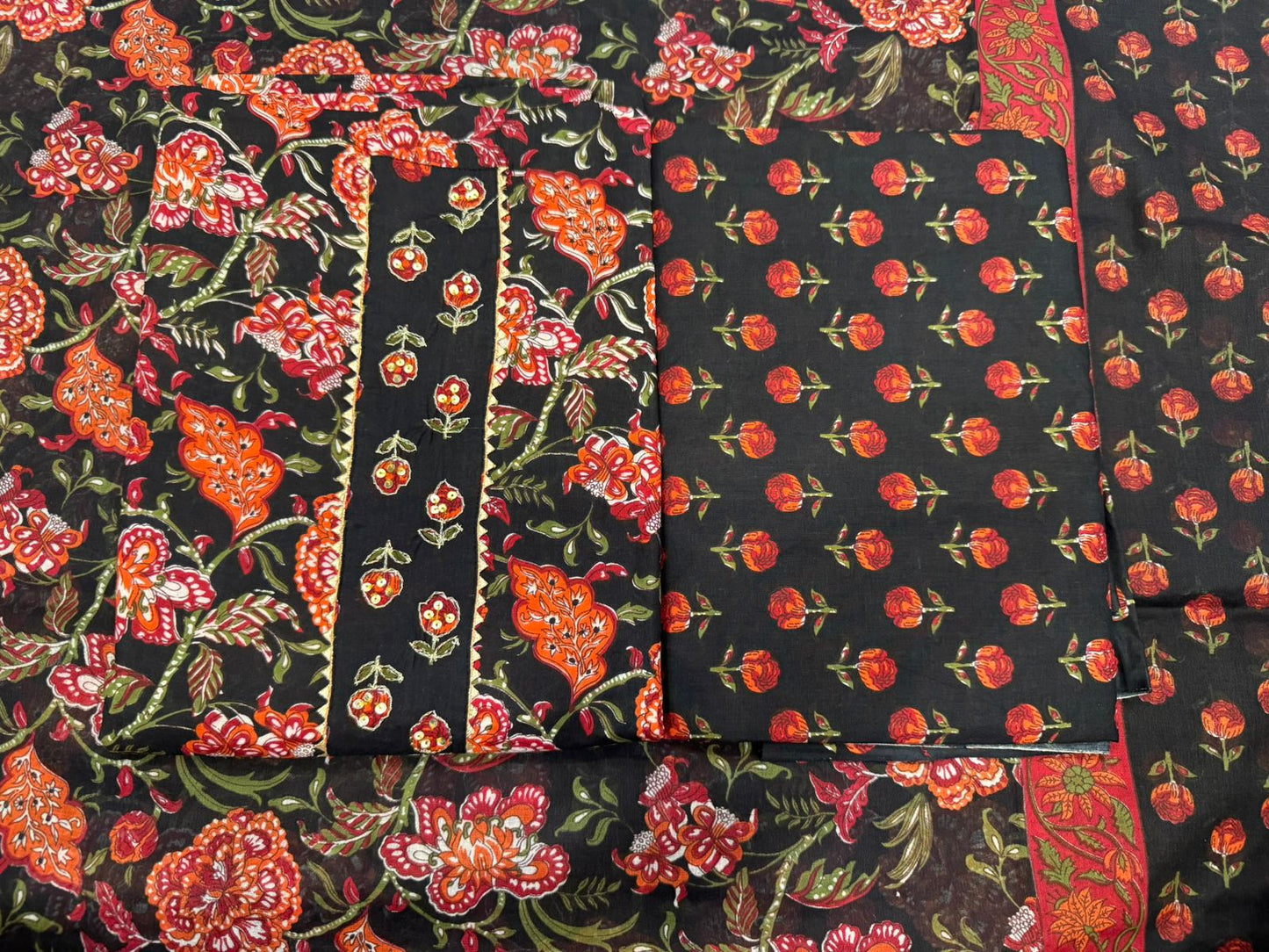 Cotton Embroidery Suit with Cotton Dupatta