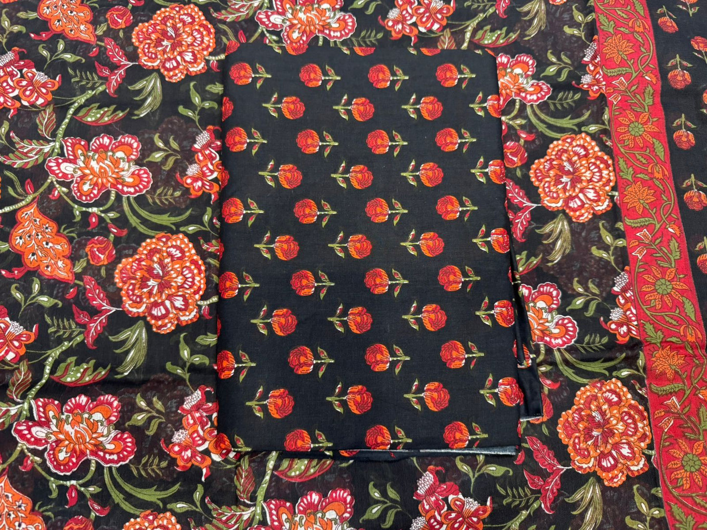 Cotton Embroidery Suit with Cotton Dupatta
