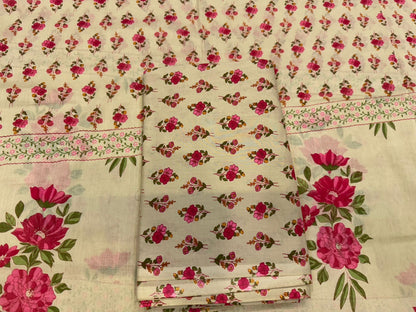 Cotton Embroidery Suit with Cotton Dupatta